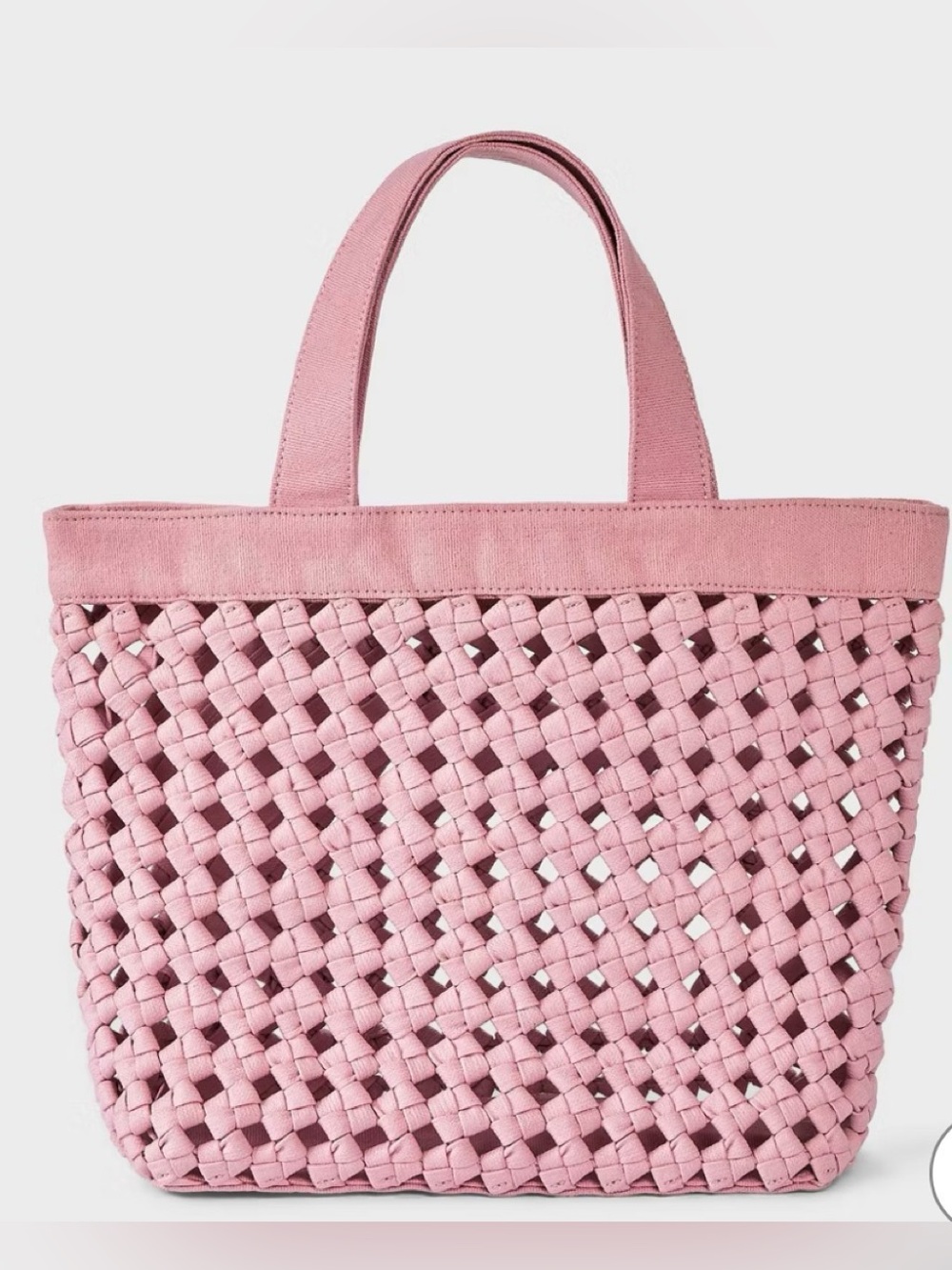 Waxed Cotton Woven Cord Tote Bag - Universal Thread, Pink